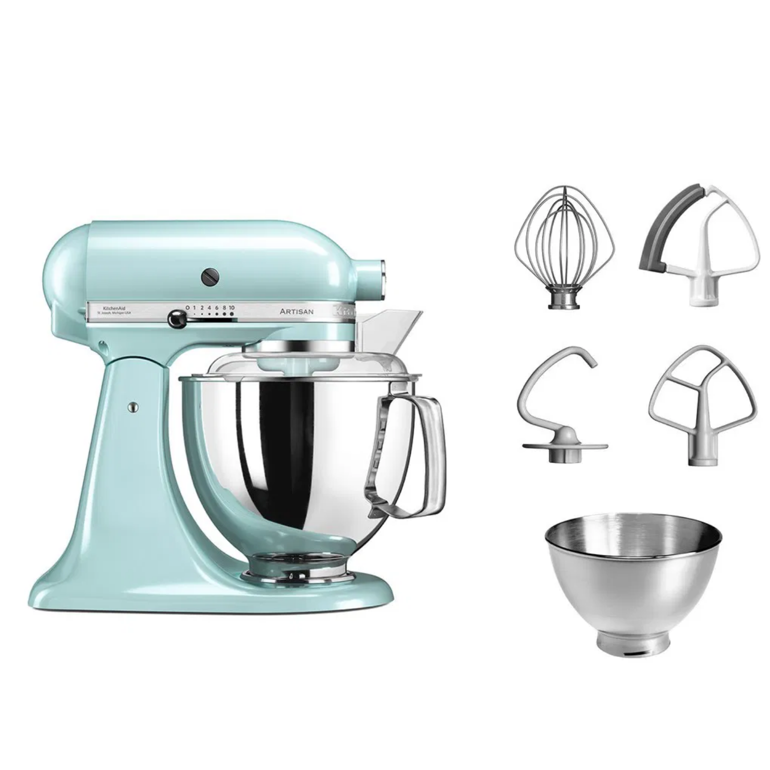 Kitchenaid 4,8L Stand Mikser 5KSM175PS Ice Blue-EIC