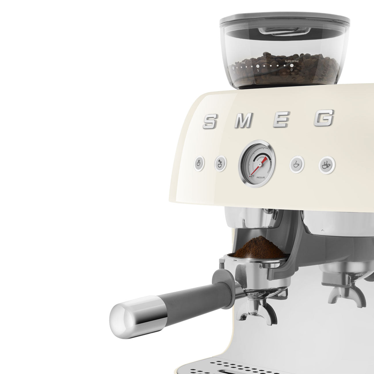 Smeg ECF03CREU Öğütücülü Espresso Kahve Makinesi Cream