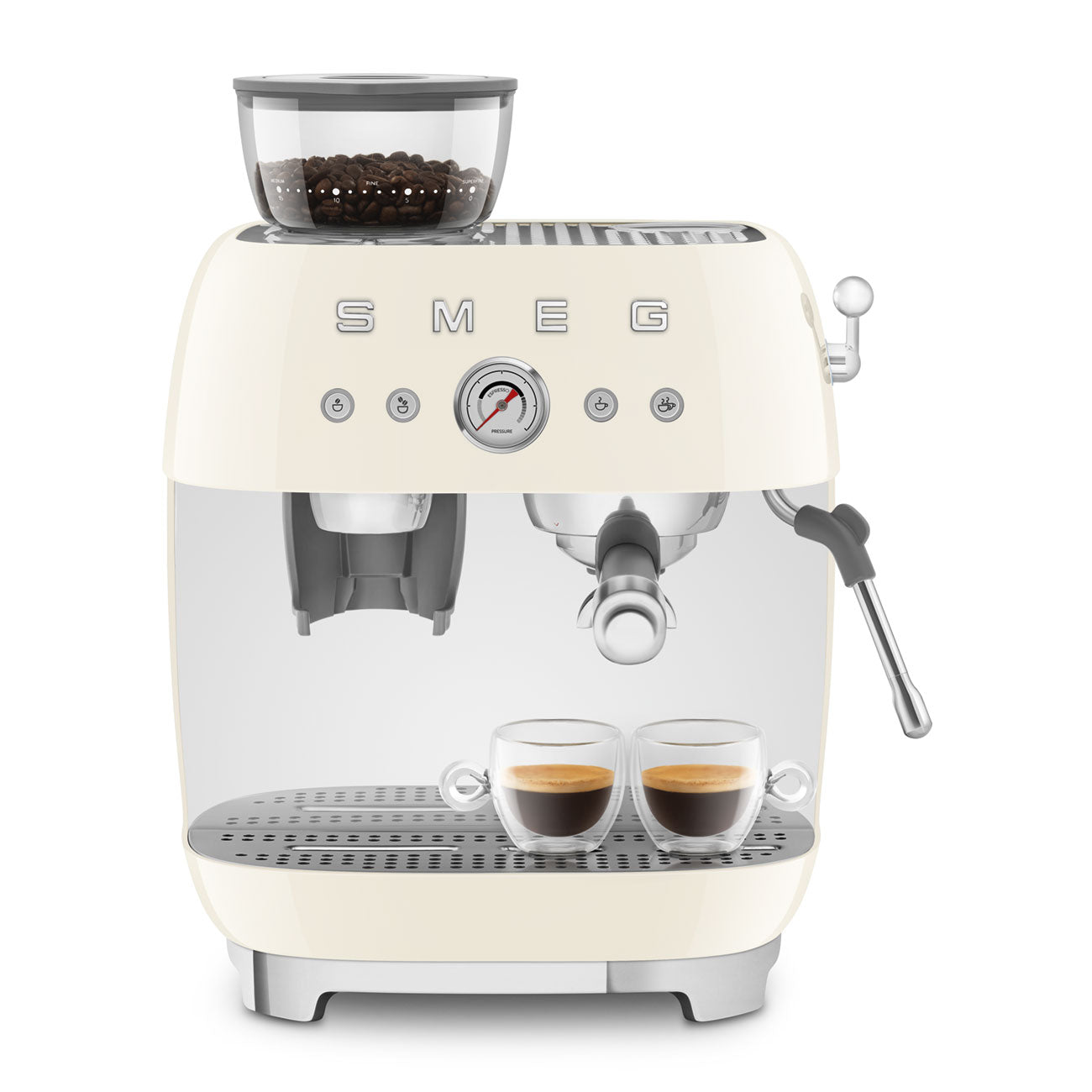 Smeg ECF03CREU Öğütücülü Espresso Kahve Makinesi Cream