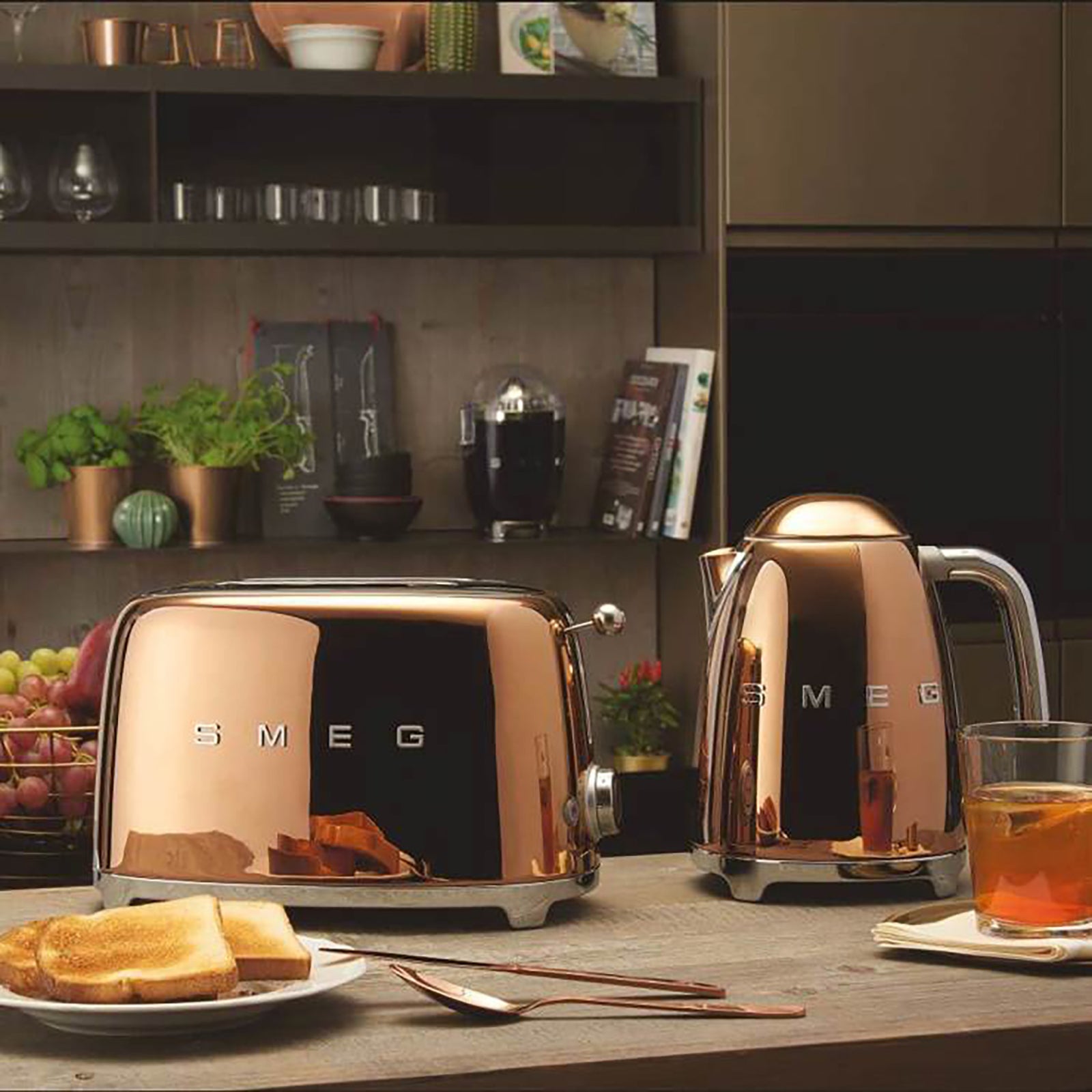 Smeg 2X2 Ekmek Kızartma Rose Gold Tsf01Rgeu