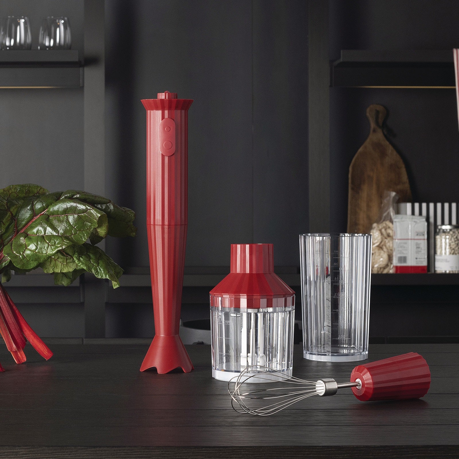 Alessi Plisse Kırmızı Blender Seti