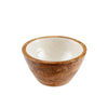 Jumbo Creme Ahşap Bowl Kase 12x12x6,5 cm