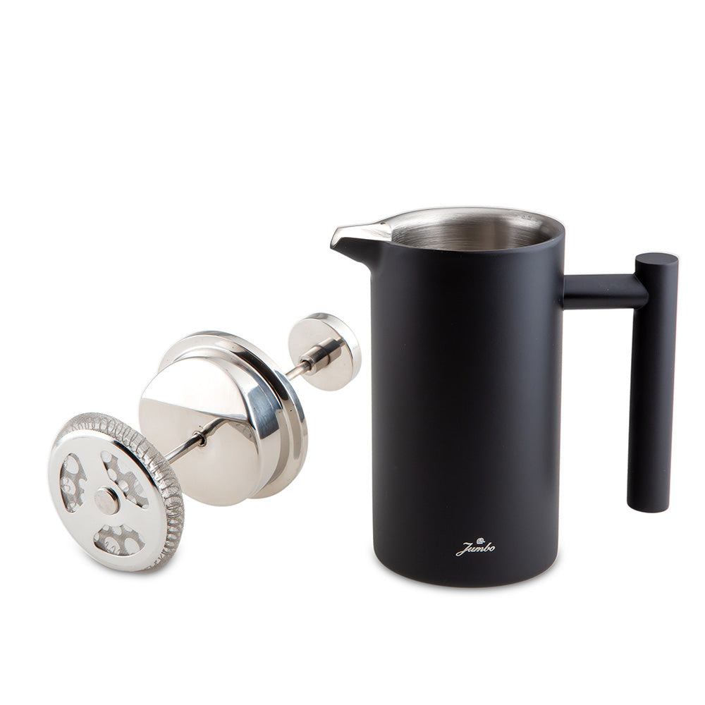 Jumbo Timeless Venti Double Wall Siyah Çelik French Press 350 ml