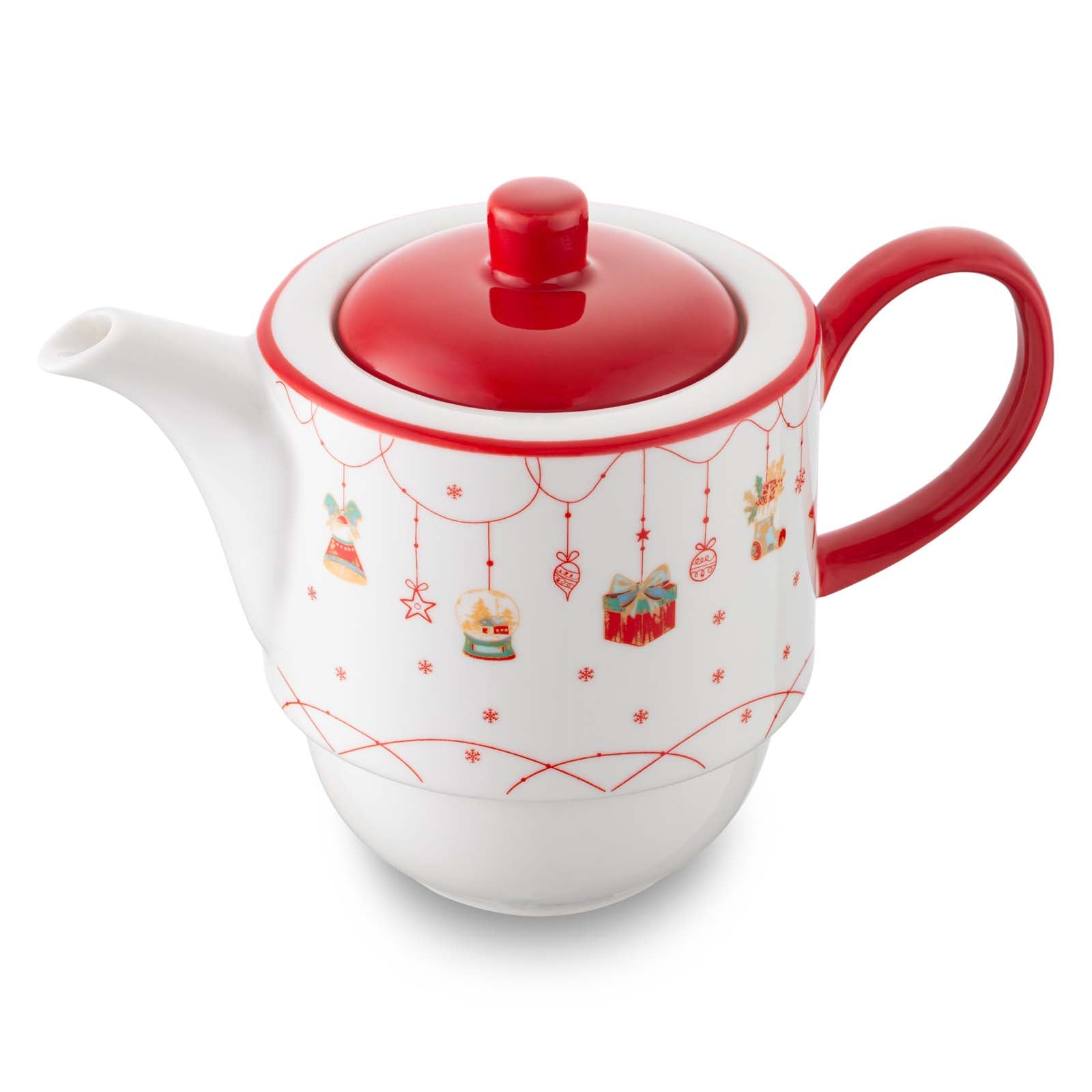 Jumbo New Year Janus Teapot ve 2'li Bardak Seti