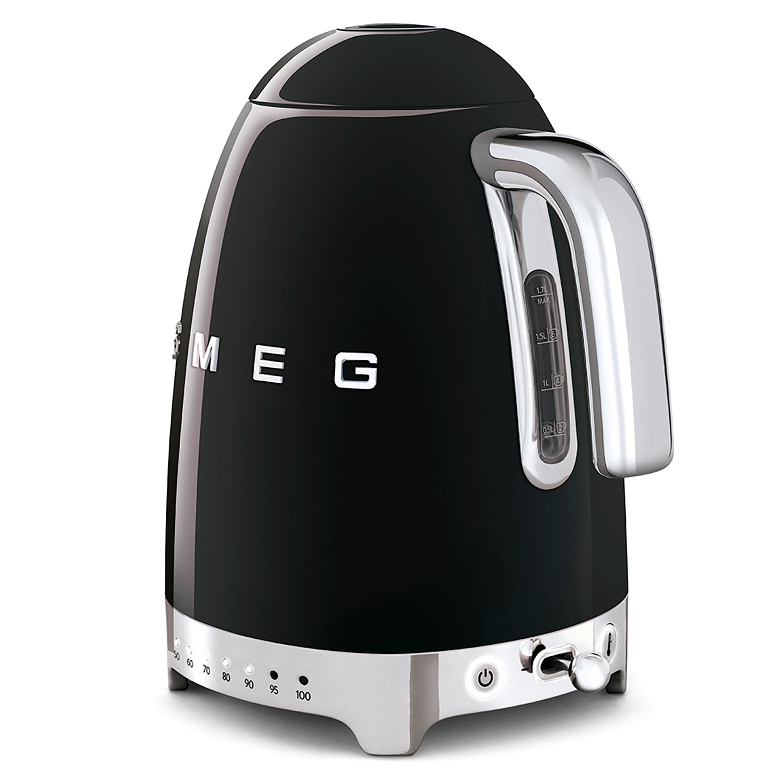 Smeg Isı Ayarlı Kettle Black Klf04Bleu