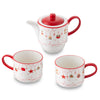 Jumbo New Year Janus Teapot ve 2'li Bardak Seti